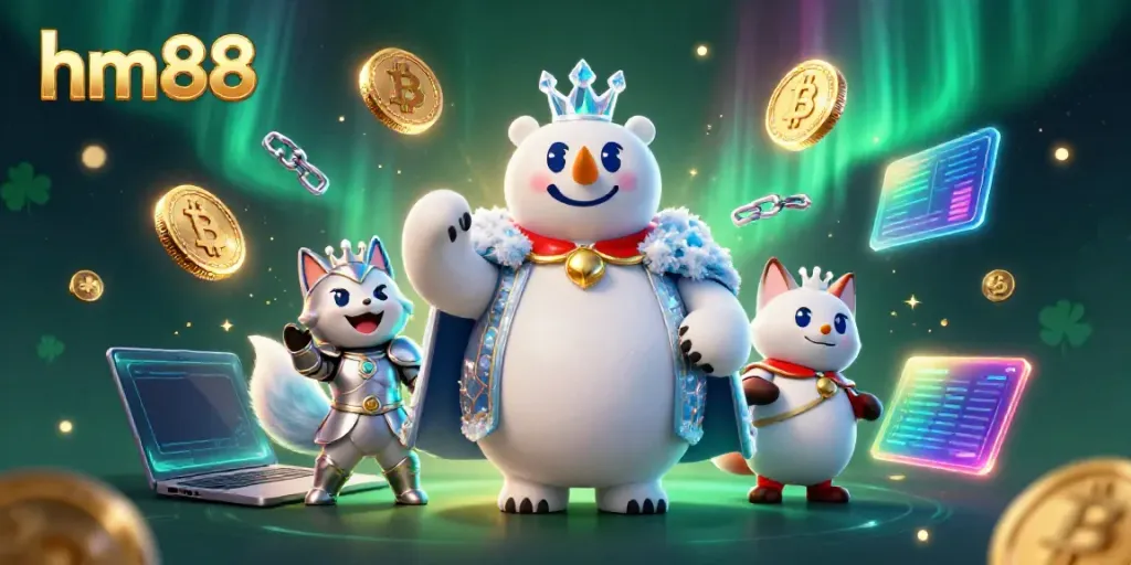 Experience thrilling gameplay with hm88, featuring a vibrant casino atmosphere and cryptocurrency elements.