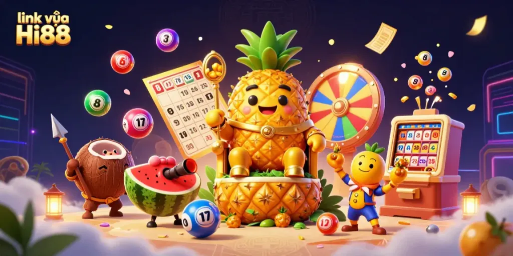 Engage with the exciting link vào Hi88 scene showcasing vibrant casino elements and characters.