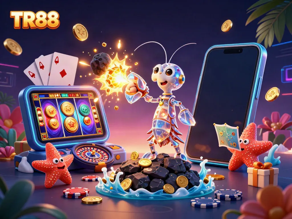 Experience thrilling adventures in TR88's dynamic gaming universe with a galactic samurai emphasizing jackpot moments.
