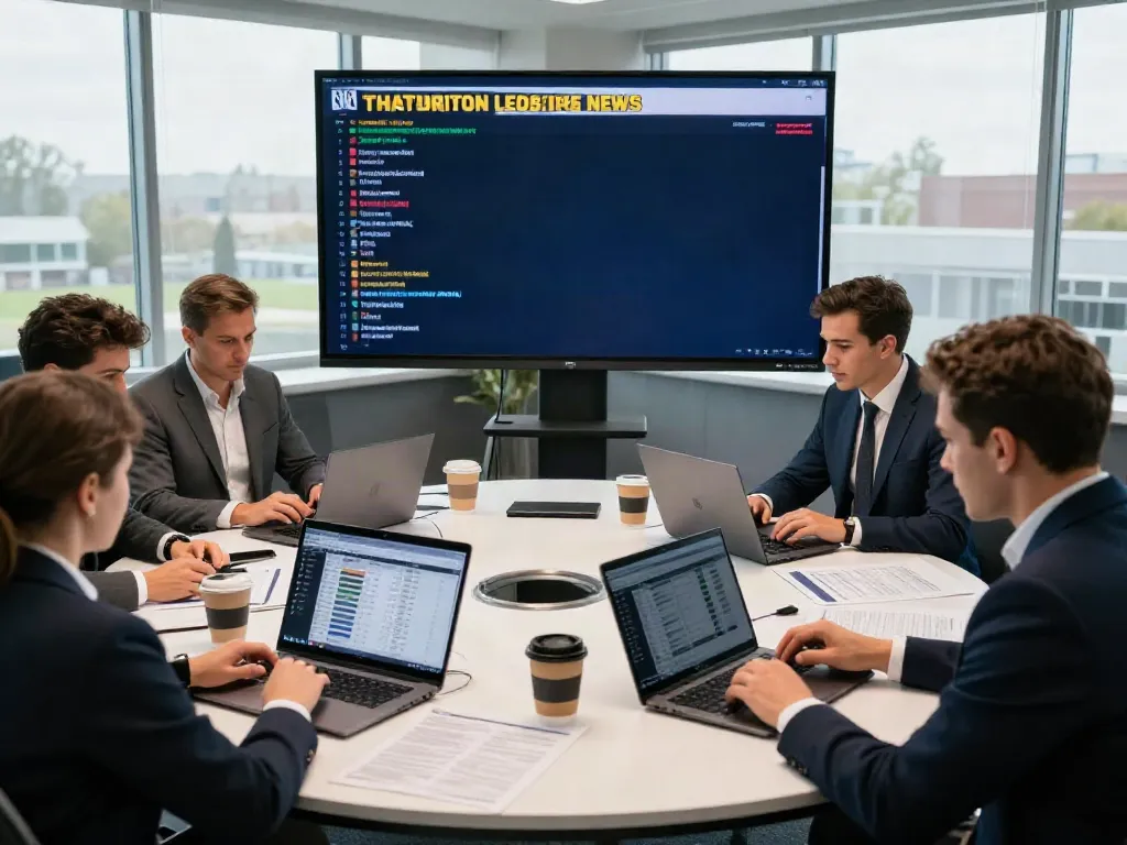 Football transfer news coverage showcasing journalists analyzing data on player statistics and updates, emphasizing ข่าวฟุตบอลไทย.