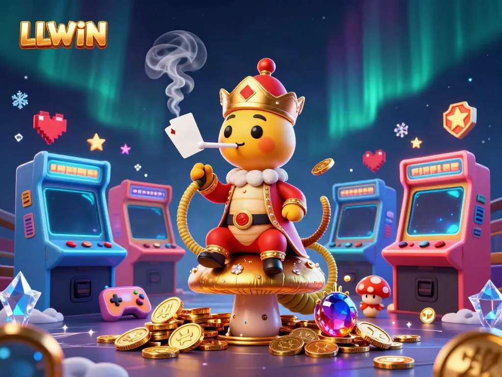 Experience LLWIN's captivating gaming world with vibrant 3D illustrations of casino adventures.