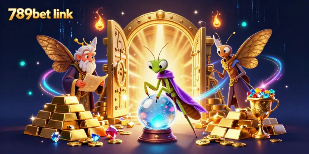 Engage in dynamic gameplay at 789bet link with vibrant casino-themed 3D characters and glowing game elements.