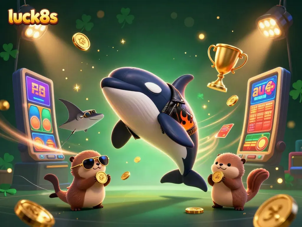 Experience the thrill of luck8s with interactive gaming characters under vibrant casino lights.